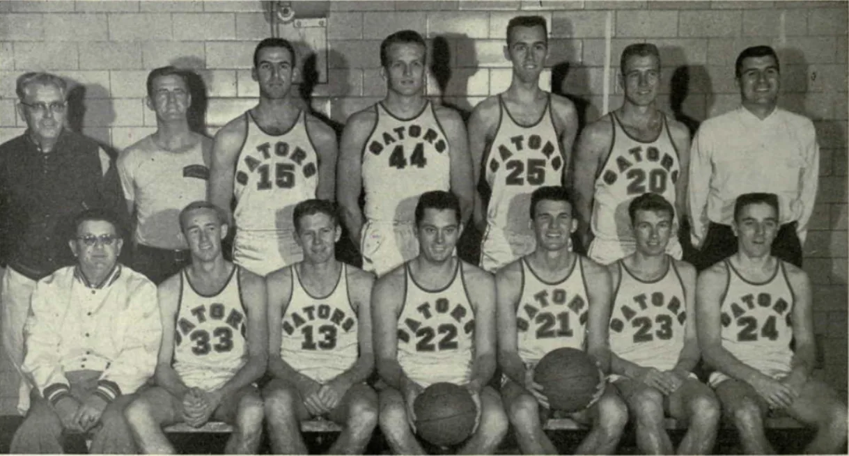 Photograph of 1958-59 Florida Gators men's basketball team