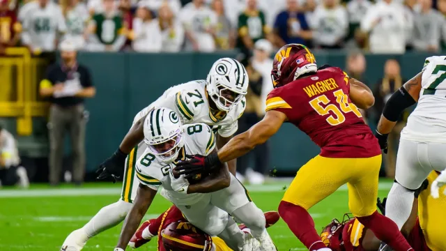 GREEN BAY, WI - The Washington Commanders take on the Green Bay Packers at Lambeau Field in Week 2 of the 2025 NFL season.