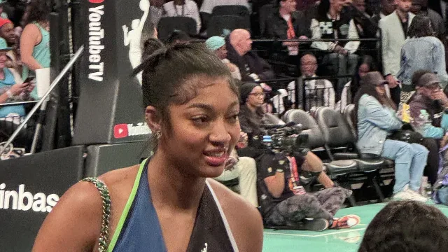 Angel Reese as a Spectator at the 2024 WNBA Finals Game 5, New York Liberty vs Minneapolis Lynx