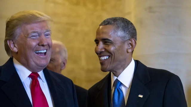 Barack Obama and Donald Trump