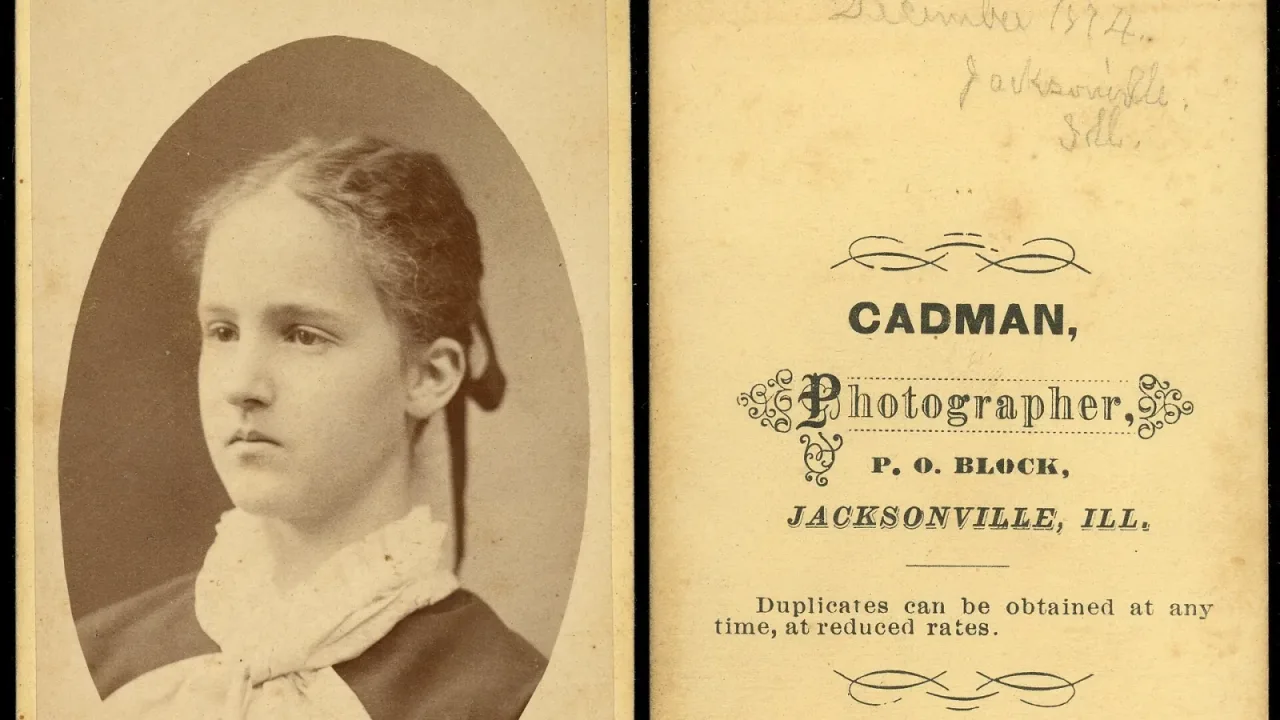 Catharine "Kate" Louis DeMotte, Age 14, Louise DeMotte Letherman Album - Jacksonville, Illinois