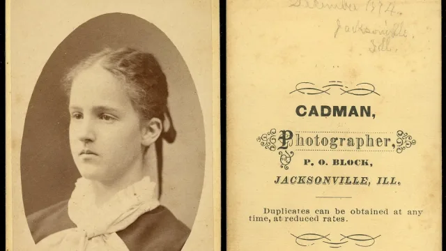 Catharine "Kate" Louis DeMotte, Age 14, Louise DeMotte Letherman Album - Jacksonville, Illinois