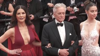 Catherine Zeta-Jones and Michael Douglas with their daughter Carys Zeta-Douglas at the 2023 Cannes Film Festival.