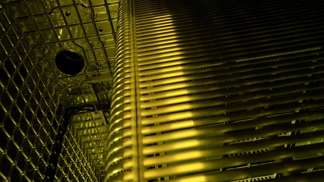 CERN Geneva, Neutrino detections chamber at protoDUNE experiment, seen from inside, Dec 2023 (Mark Benecke)