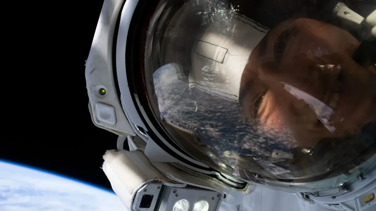 A selfie taken in space by Christina Koch.