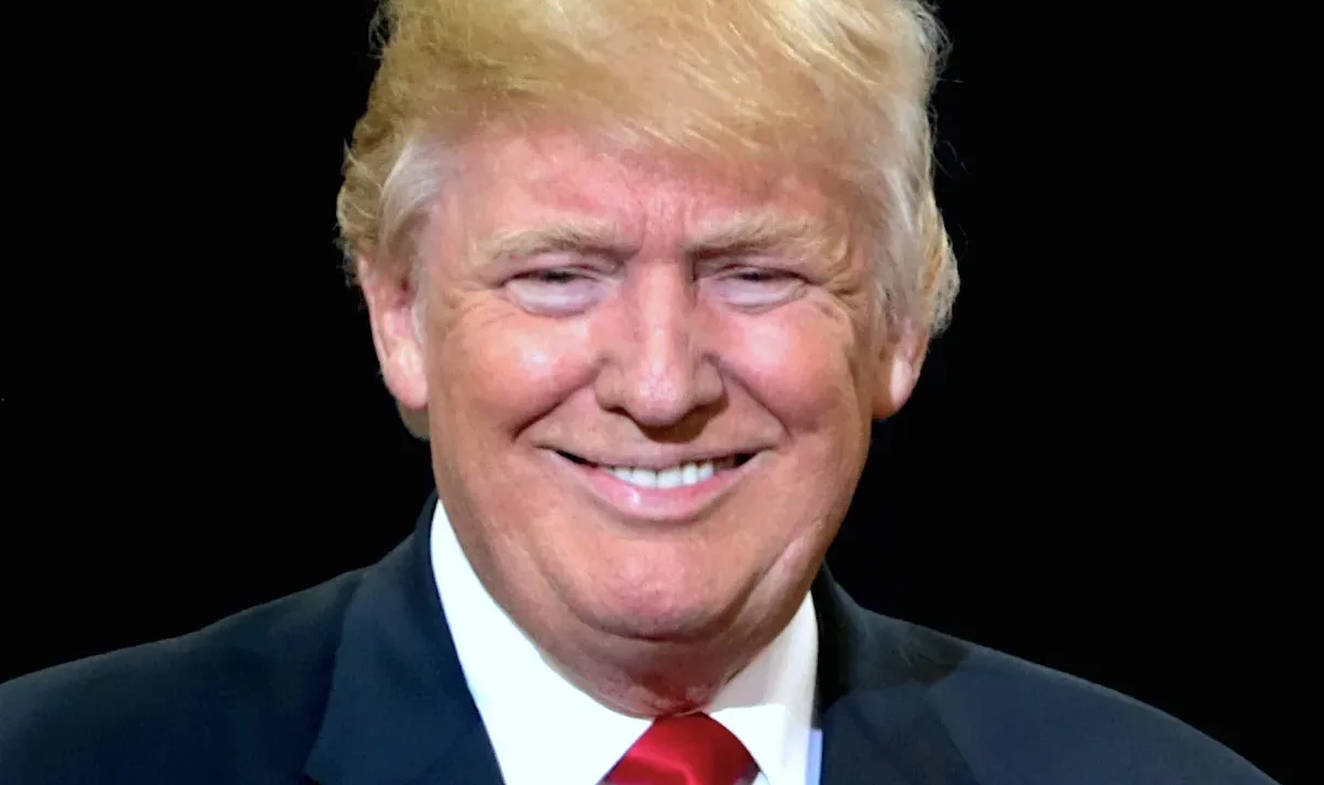 Donald Trump speaking with supporters at a campaign rally at the Phoenix Convention Center in Phoenix, Arizona.