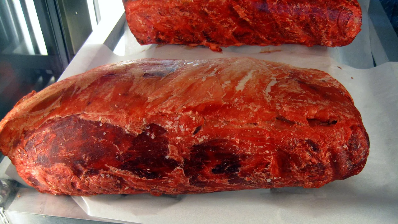 Dry aging beef at Gallagher's Steakhouse in Las Vegas.