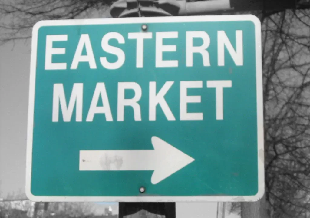 Sign for the Eastern Market in Washington, DC Market