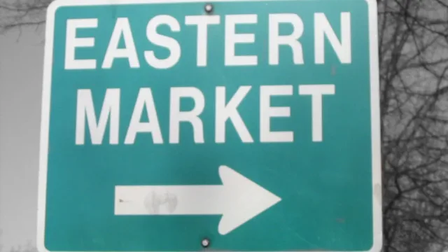 Sign for the Eastern Market in Washington, DC Market