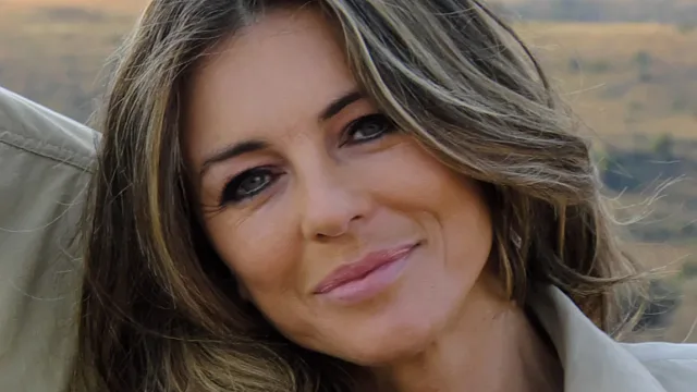 Richard Boddington and Elizabeth Hurley on set in South Africa