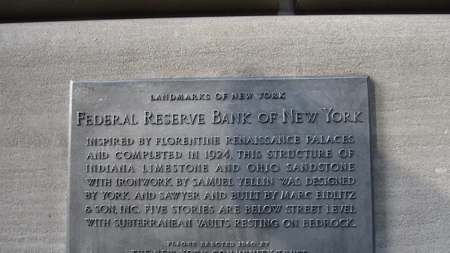 33 Liberty Street is the current home of the Federal Reserve Bank of New York.