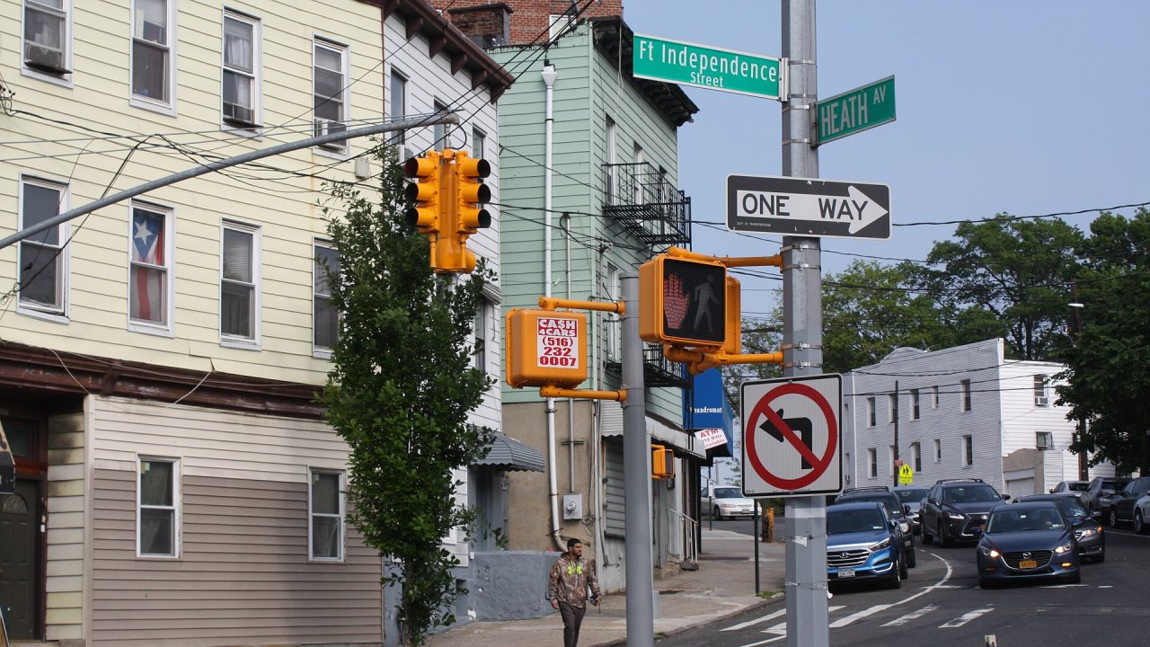 Fort Independence Historic District, The Bronx, New York - intersection of Fort Independence Street and Heath Avenue.