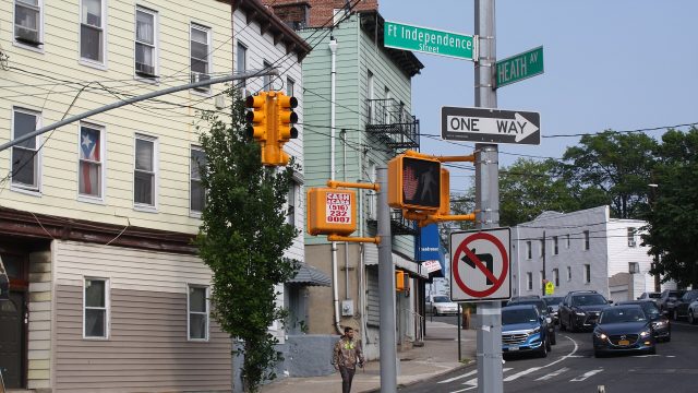 Fort Independence Historic District, The Bronx, New York - intersection of Fort Independence Street and Heath Avenue.