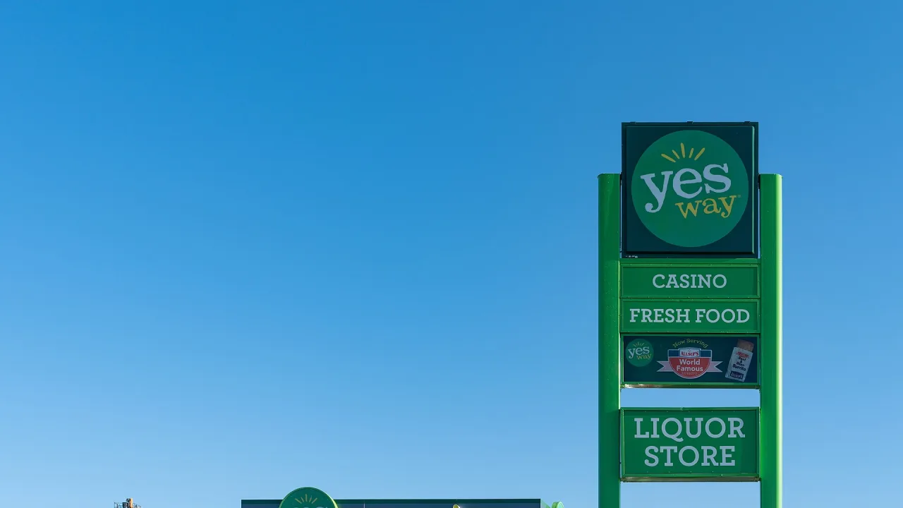 A Yes Way gas station in Fort Pierre, South Dakota.