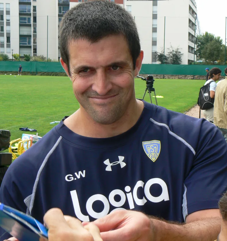 Le rugbyman samoan Gavin Williams lors d'un entrainement avec l'ASM Clermont Auvergne.