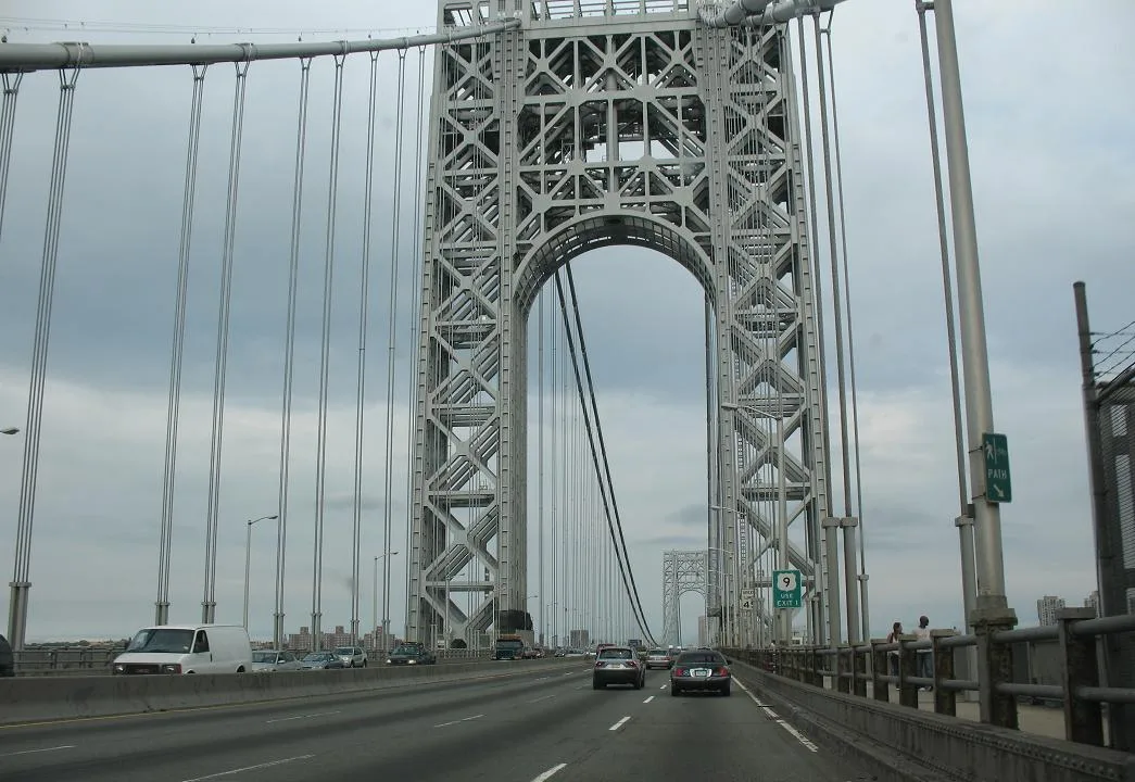 George Washington Bridge, eastbound, upper deck.