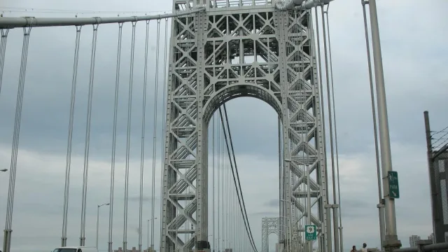 George Washington Bridge, eastbound, upper deck.