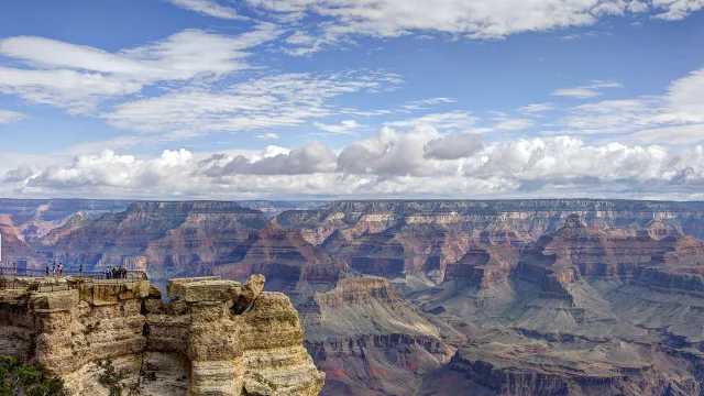Summer clouds forming over Mather Point, Grand Canyon National Park.