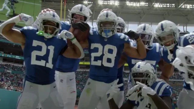 Indianapolis Colts TD celebration at Miami Dolphins OCT2021