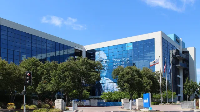 Intel headquarters at 2200 Mission College Boulevard in Santa Clara, California.