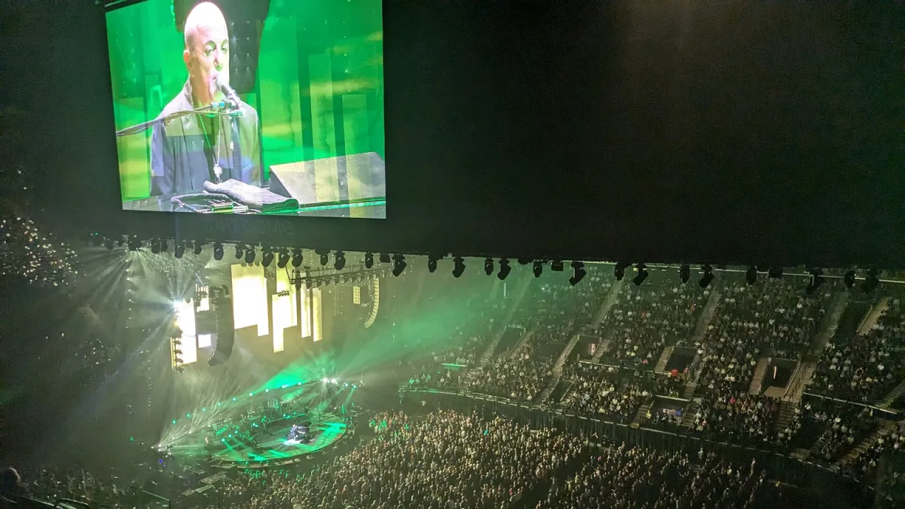 Billy Joel performing in the Intuit Dome in October 2024