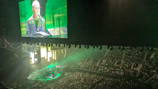 Billy Joel performing in the Intuit Dome in October 2024