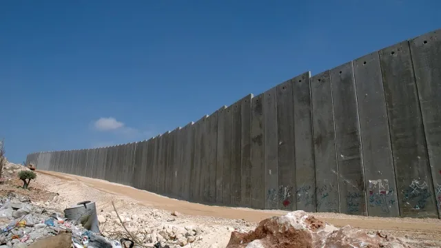 Israel's "Security Fence", "West Bank Barrier", is a solid wall along 5% of its length.