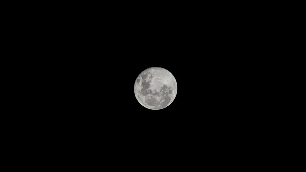Iss072e097437 (Oct 18, 2024) -- October's full moon, known as "The Hunter's Moon," is pictured from the International Space…