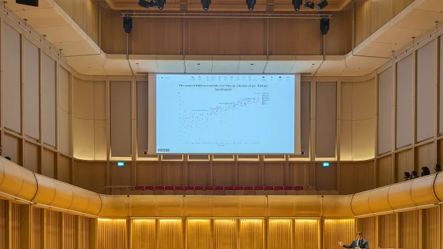 Jack Clark, co-founder of Anthropic, giving a talk on AI at the Schwarzman Centre in Oxford