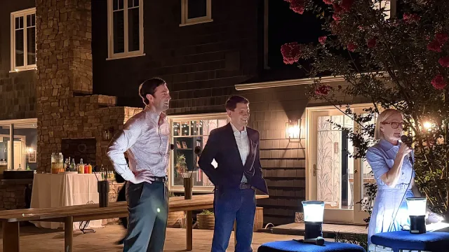 Jon Ossoff and James Talarico holds an event