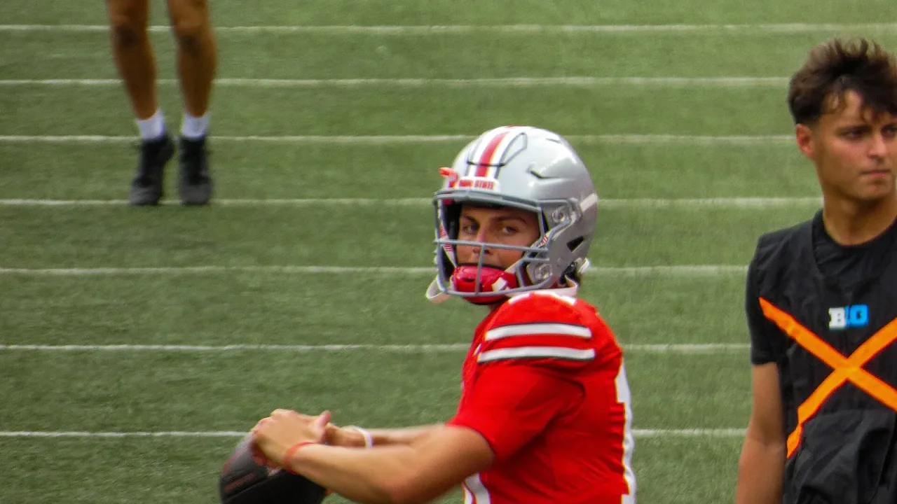 Ohio State QB Julian Sayin before 2024 game.