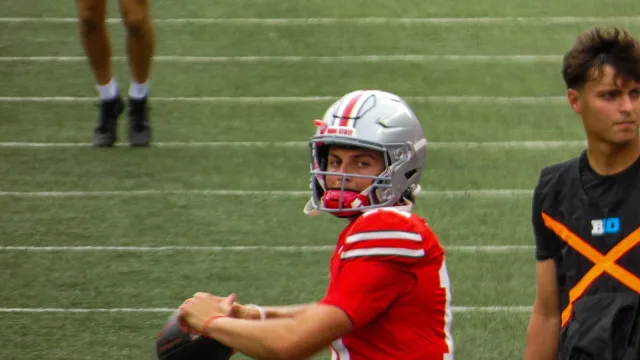 Ohio State QB Julian Sayin before 2024 game.