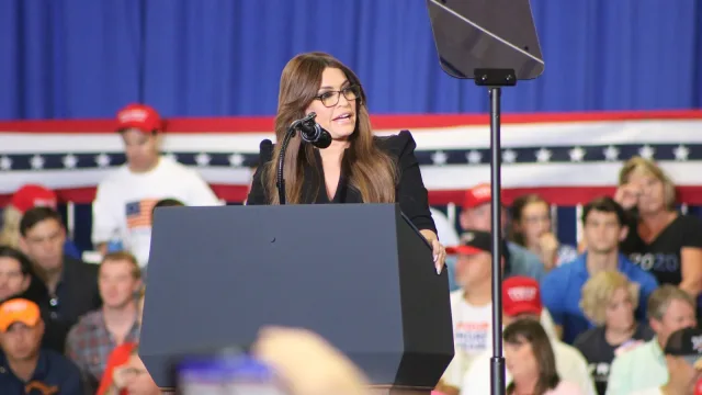 Kimberly Guilfoyle at the Keep America Great rally in Fayetteville, NC on 9/9/2019