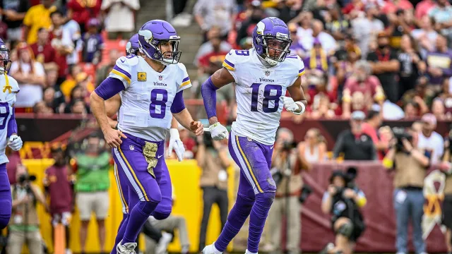 Kirk Cousins and Justin Jefferson