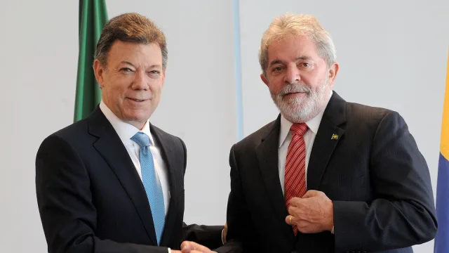 Luiz Inacio Lula da Silva and Juan Manuel Santos