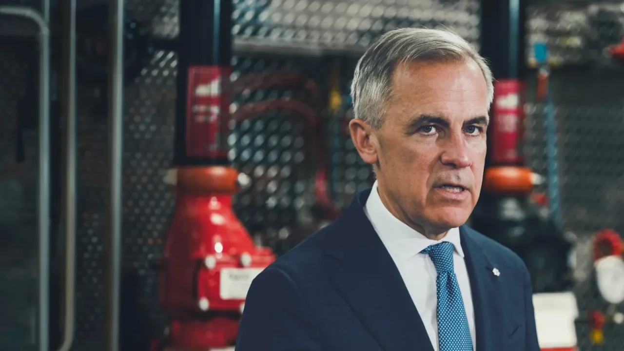 Mark Carney in Calgary after Canada–Alberta energy agreement, May 15 2026