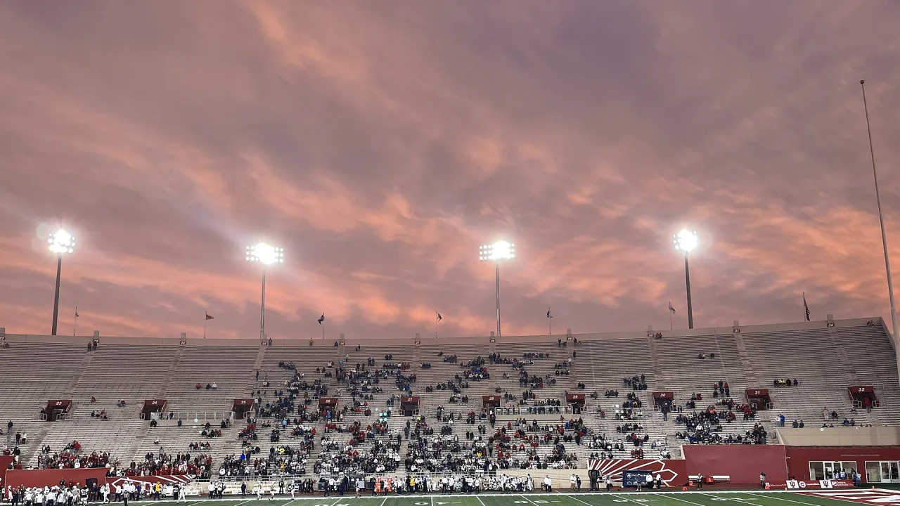 Memorial Stadium during Indiana University football play.