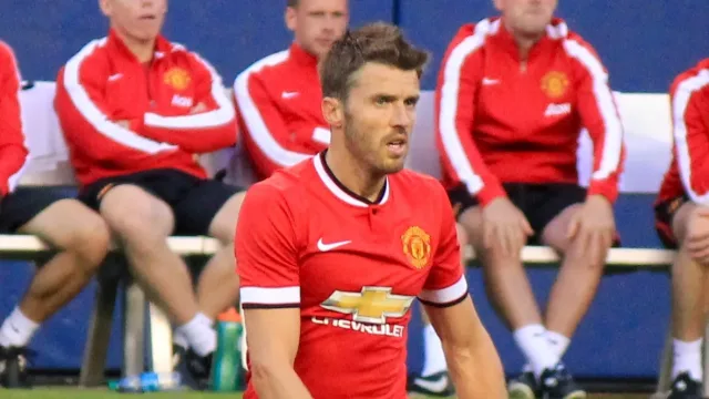 Michael Carrick playing for Manchester United in pre-season friendly against Club America