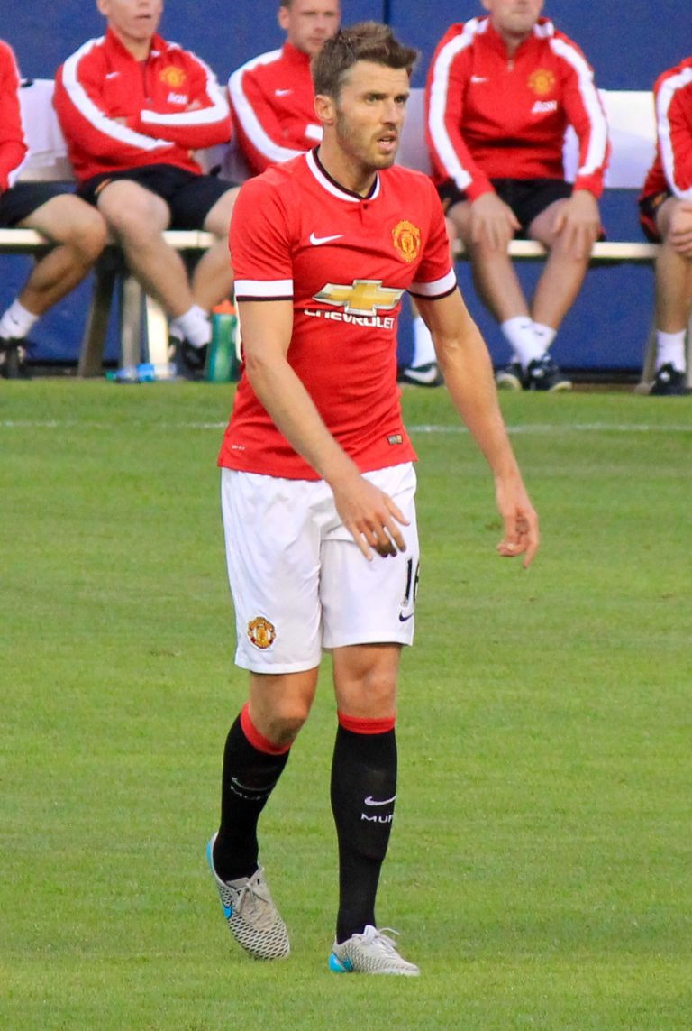 Michael Carrick playing for Manchester United in pre-season friendly against Club America