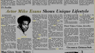 Interview with actor Mike Evans about his lifestyle.