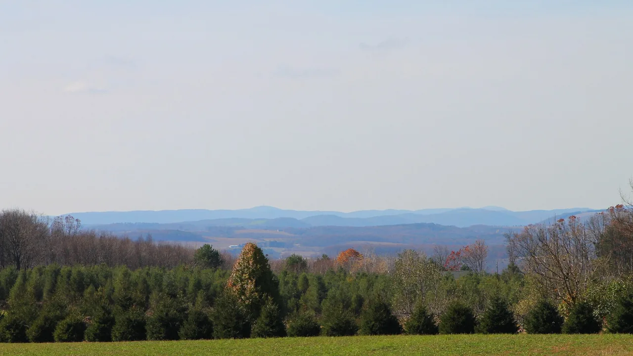 Mountains in southwestern Columbia County, Pennsylvania, as seen from Mensch Road