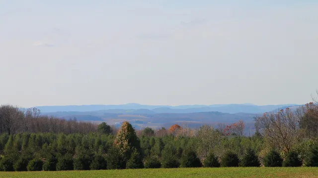 Mountains in southwestern Columbia County, Pennsylvania, as seen from Mensch Road