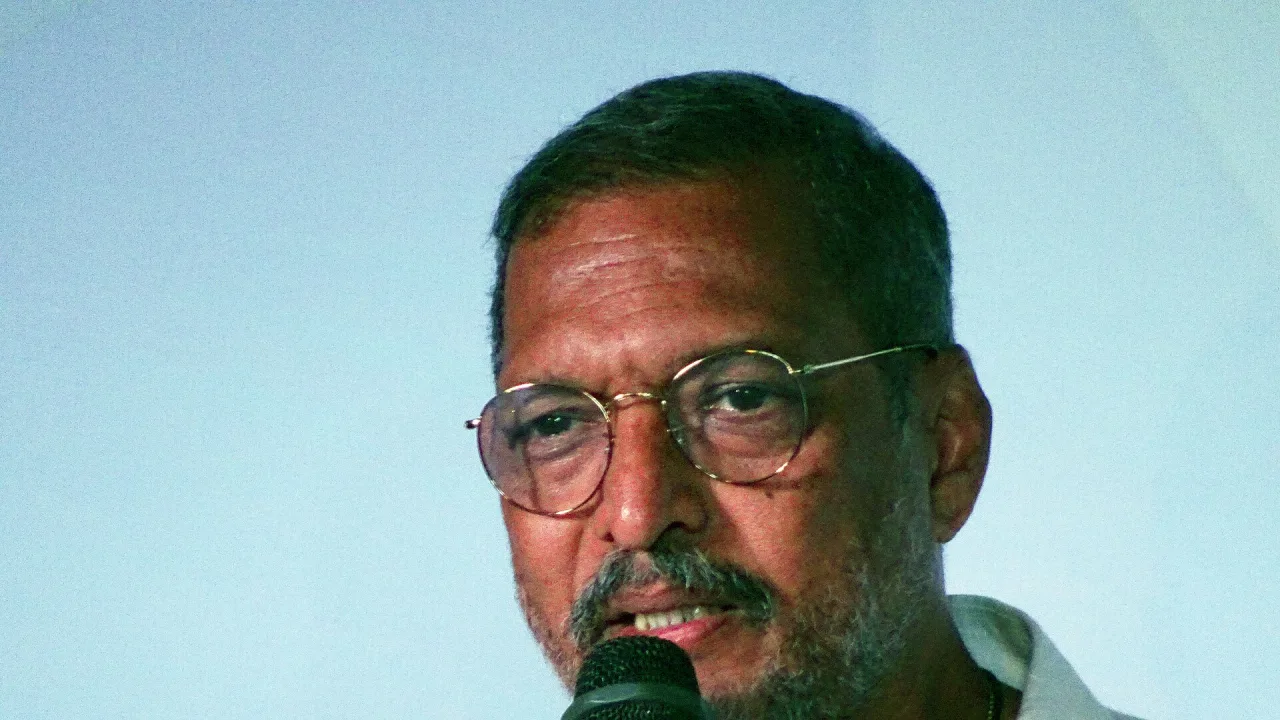 Nana Patekar with Sachin Chatte at IFFI Next Gen Bioscope village, Goa, India