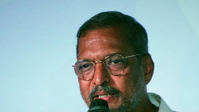 Nana Patekar with Sachin Chatte at IFFI Next Gen Bioscope village, Goa, India