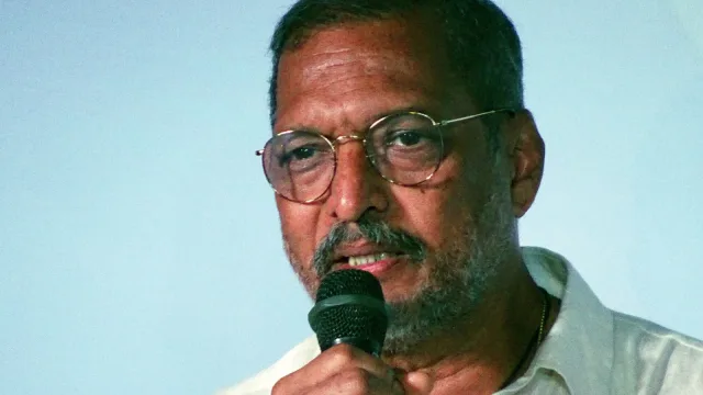 Nana Patekar with Sachin Chatte at IFFI Next Gen Bioscope village, Goa, India