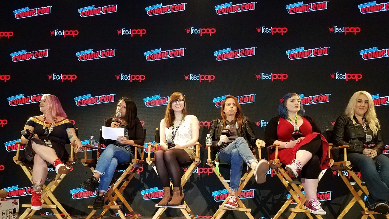 Women of Marvel panel at New York Comic Con 2018.