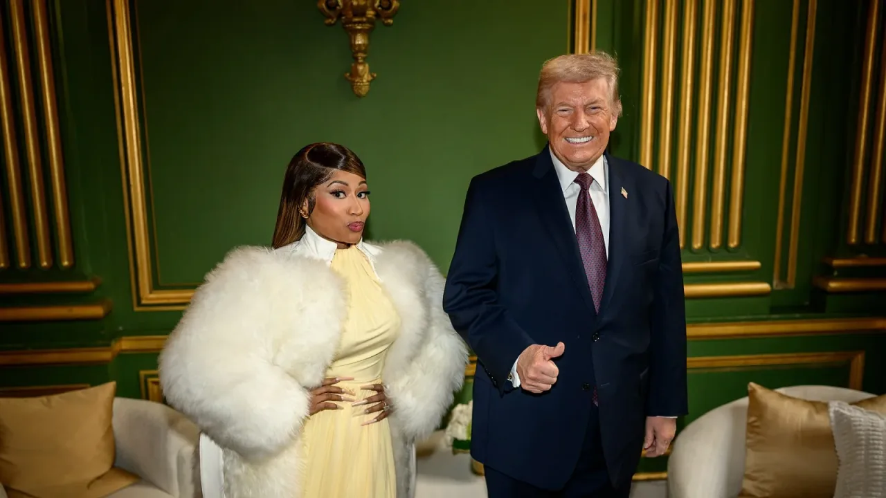 Donald Trump with Nicki Minaj on January 28, 2026.