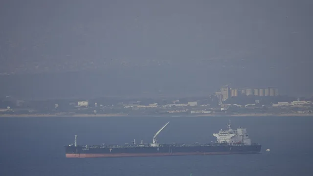 Oil tanker ship 'Alkinoos' (IMO 9792864) at the anchorage of the Port of Haifa, Israel