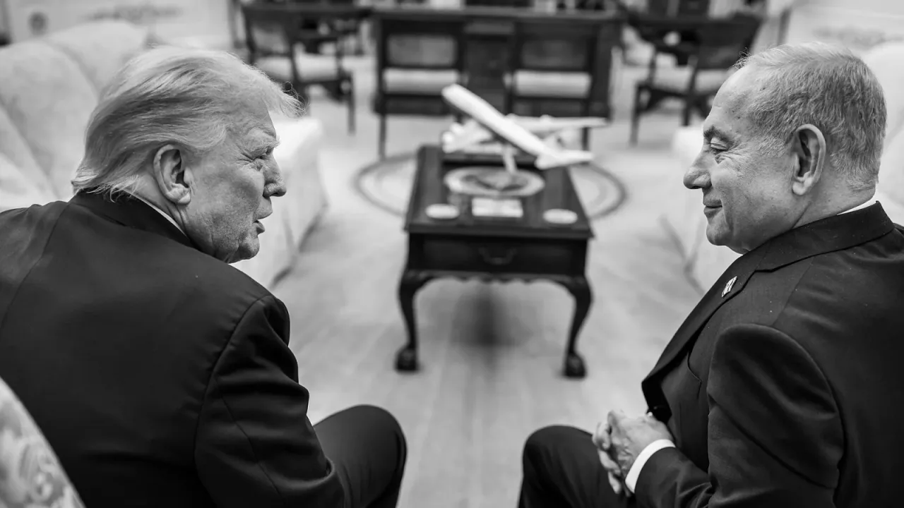 P20250929DT-1715 President Donald Trump and Israeli Prime Minister Benjamin Netanyahu hold a joint press conference