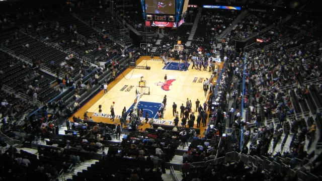 Philips Arena in Atlanta in basketball setup